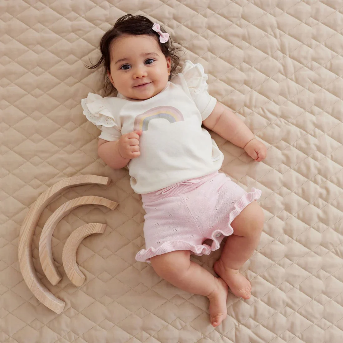 Aster & Oak Petal Pink Knit Shorts - Petal Pink - Image 3