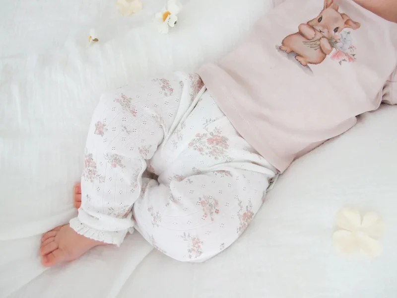 Aster & Oak Posie Floral Leggings - White - Image 3