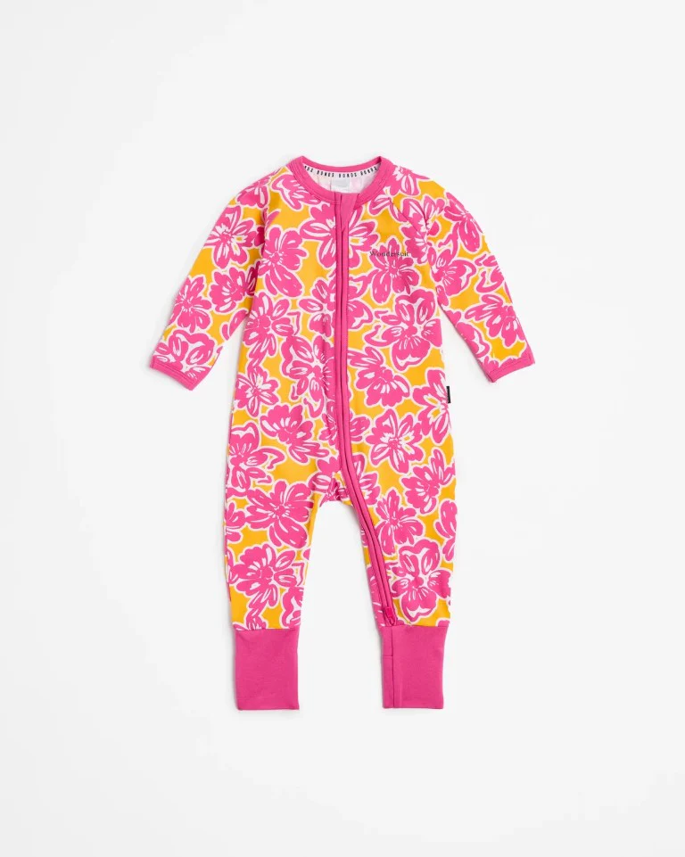 Bonds 2 Way Zip Wondersuit - Pink Flower Print