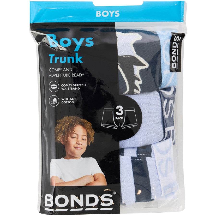Bonds Boys Trunk 3 Pack - Navy Stripe Pack - Image 3