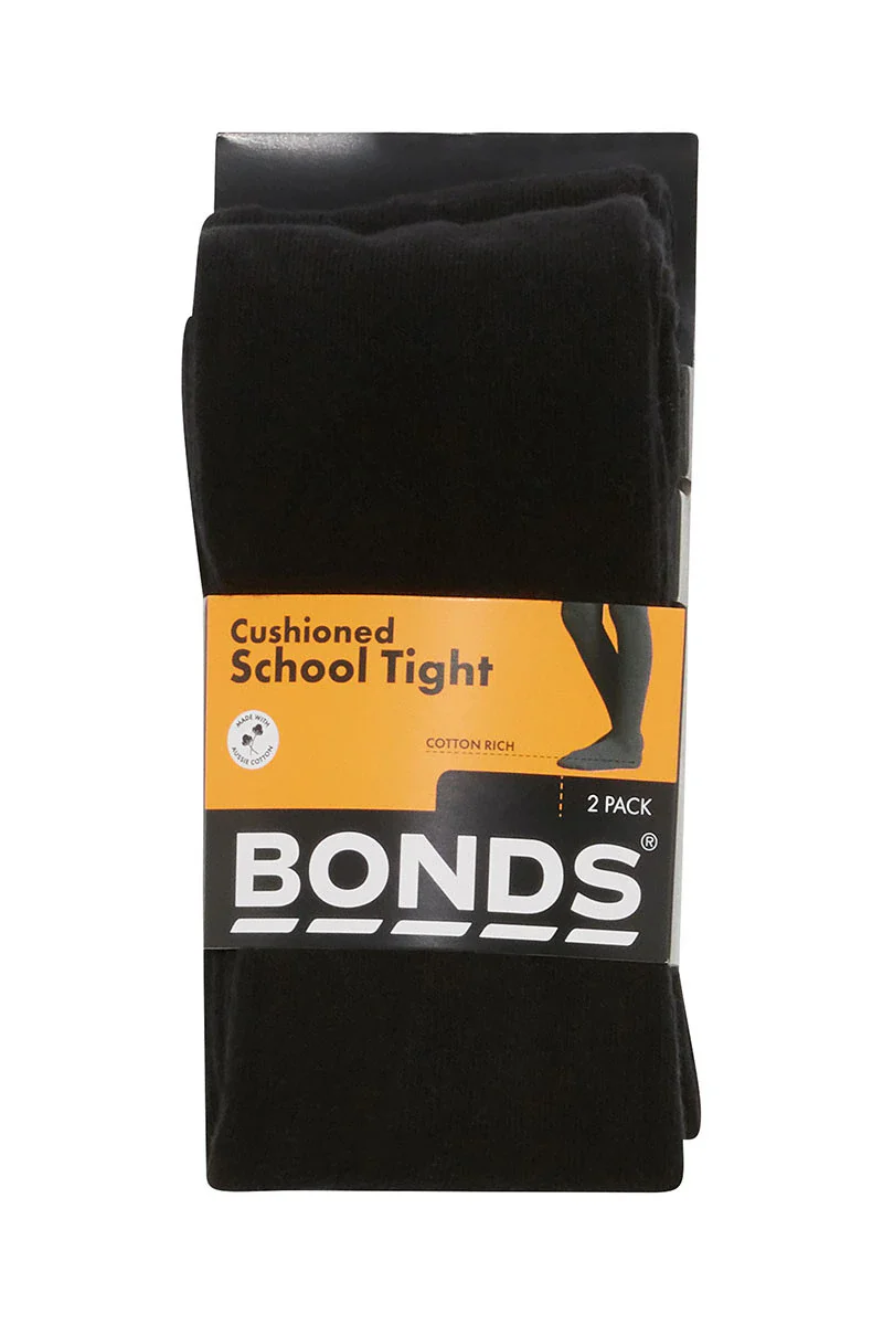 Bonds Kids School Tights 2 Pack - Black - Image 2