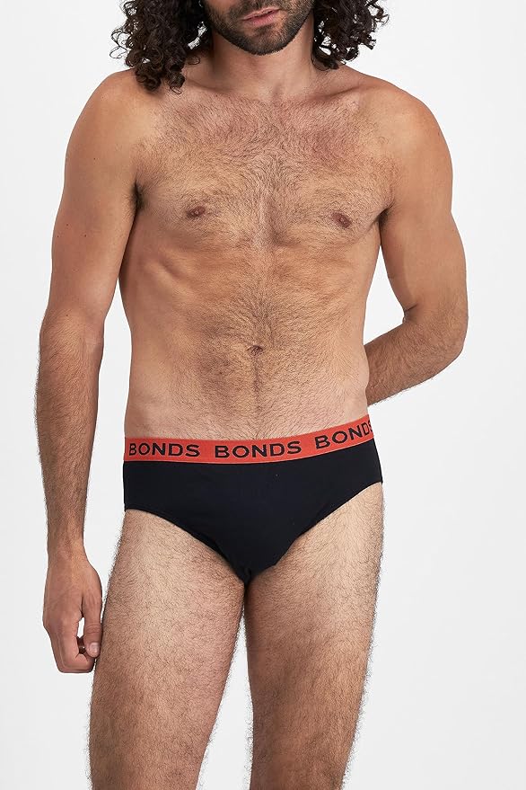 Bonds Men's Hipster Brief 4 Pack - Black/Red/Blue/Aqua/White - Image 5