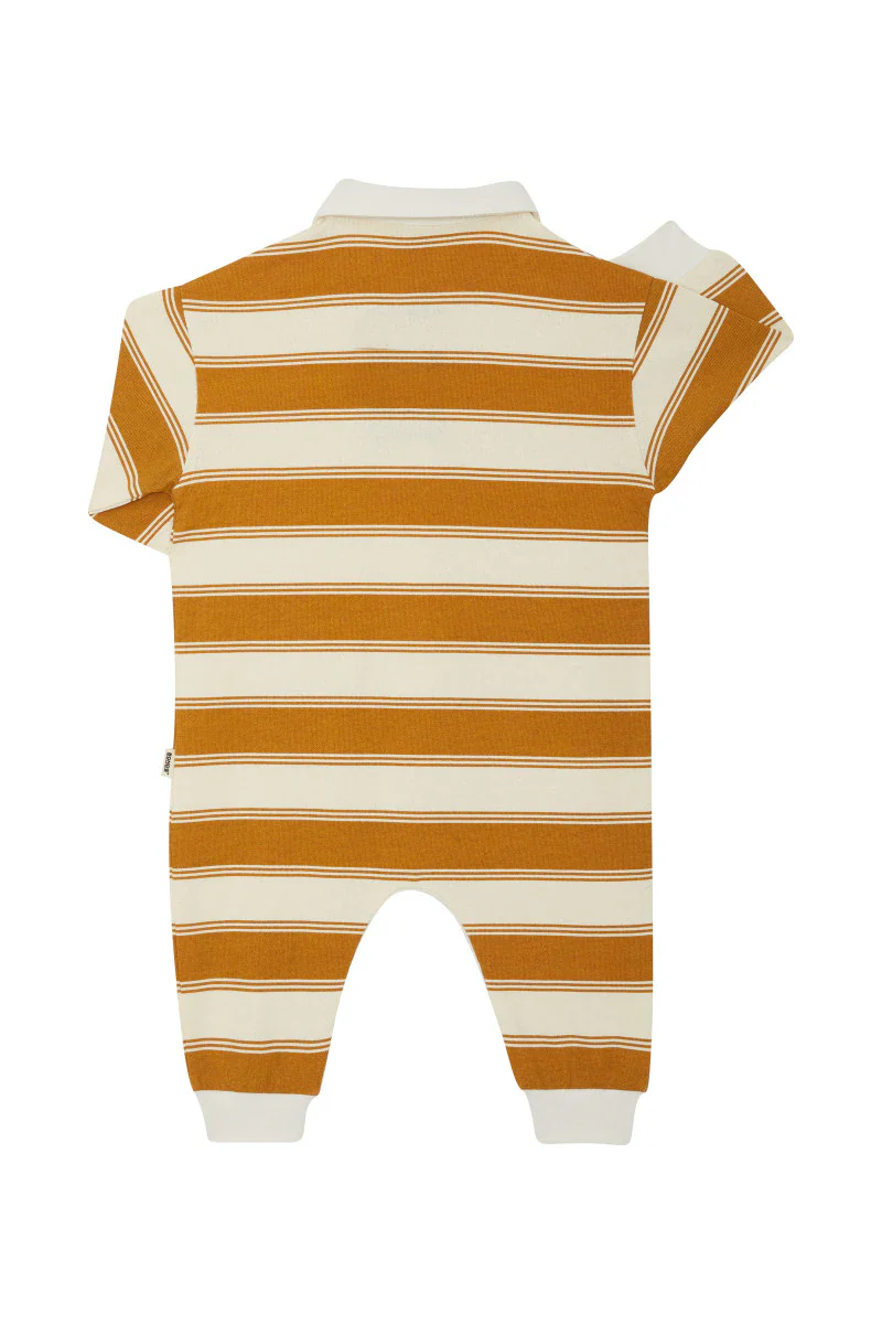 Bonds Rugby Onesie - Rugby Stripe Gold Rush - Image 2
