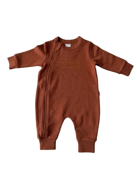 Bonds Tech Sweats Zip Wondersuit - Spiced Tea