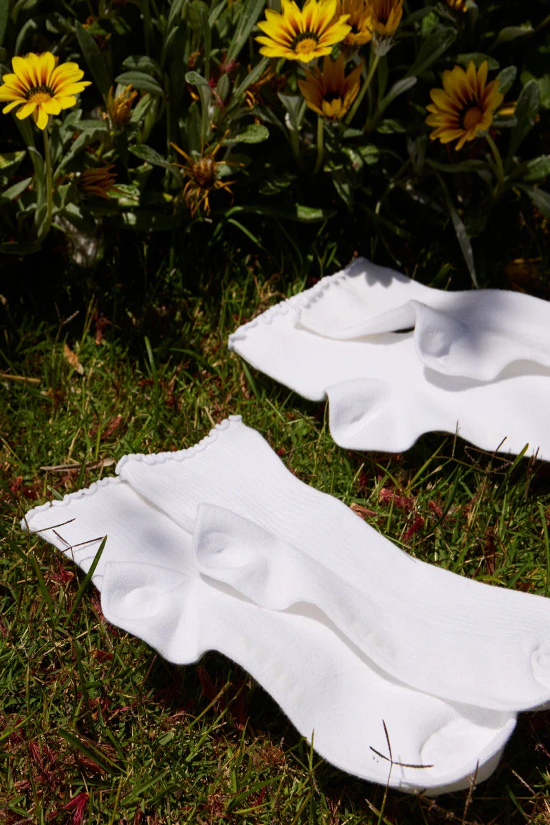 Bonds Womens Frill Anklet Socks 2 Pack - Nu White - Image 5