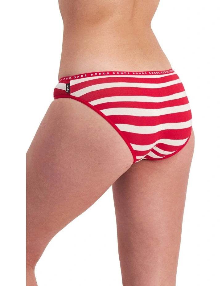 Bonds Womens Hipster Bikini 3 Pack - Red Stripe/Pink/Mascarpone - Image 3