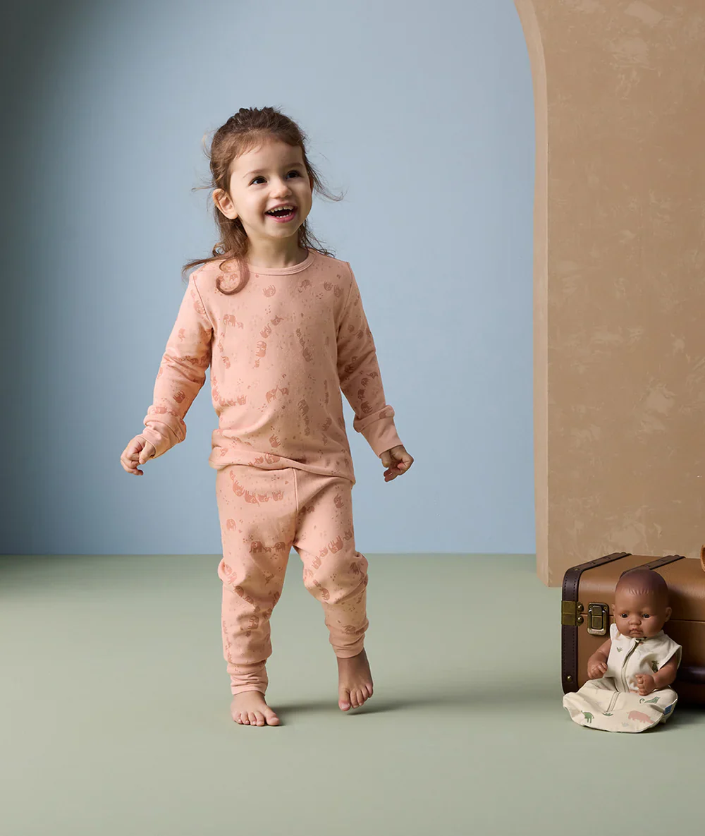 ergoPouch Australia Long Sleeve Pyjamas 0.2 TOG - Elephant Parade - Image 2