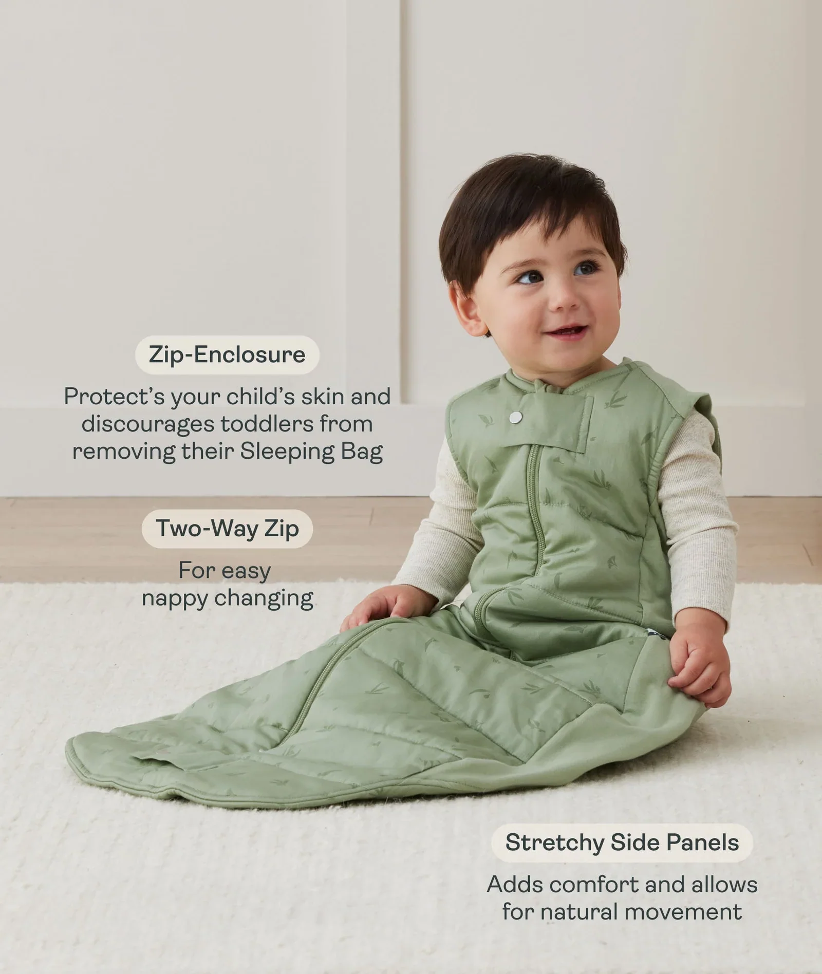ergoPouch Australia Premium Sleeping Bag 1.0 TOG - Savannah - Image 5
