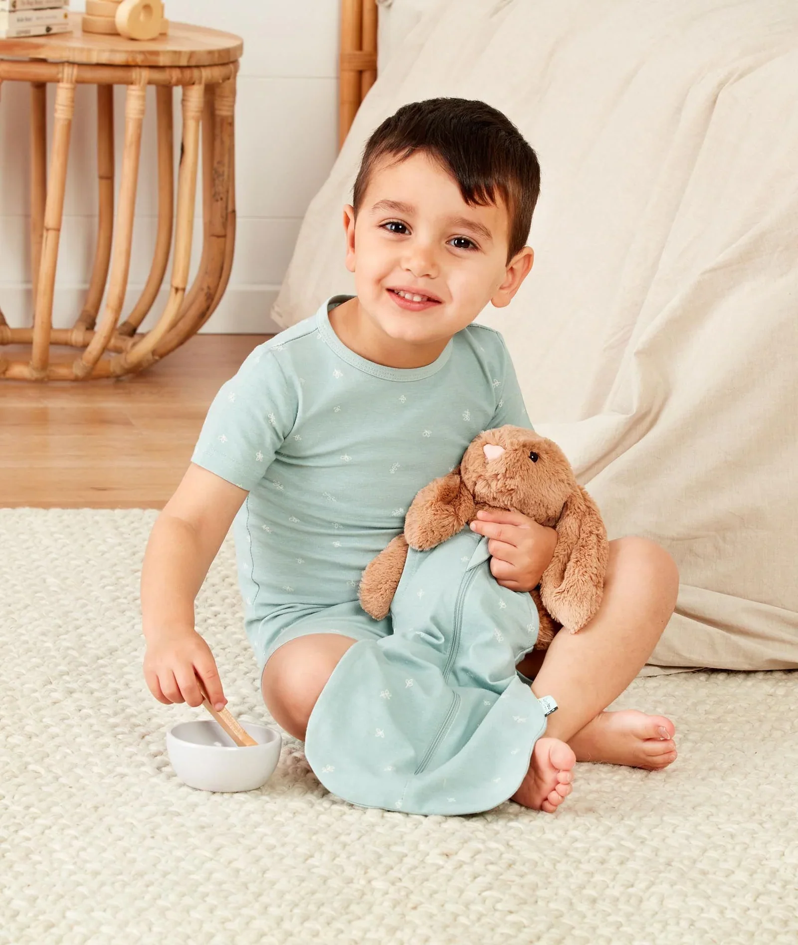 ergoPouch Australia Short Sleeve Pyjamas 0.2 TOG - Sage - Image 3