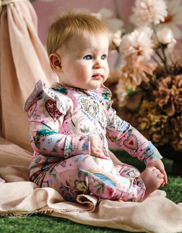 Fleur Harris  'All my Hearts' Precious Frill Coverall 2 Pack Set - Parfait Pink - Image 7