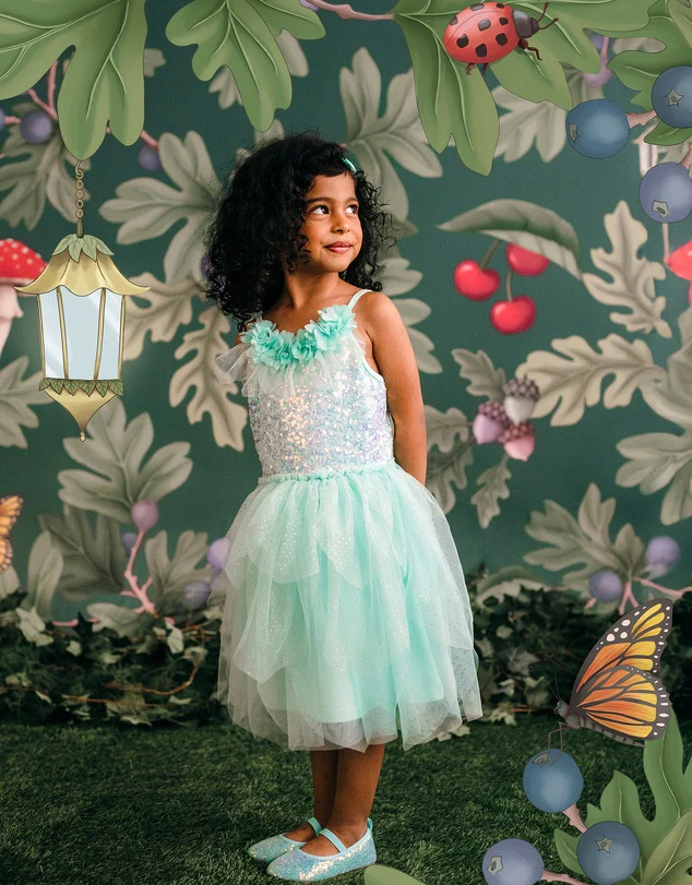 Fleur Harris 'The Magic Faraway Tree' Fancy Fairy Dress - Aqua Sky - Image 4