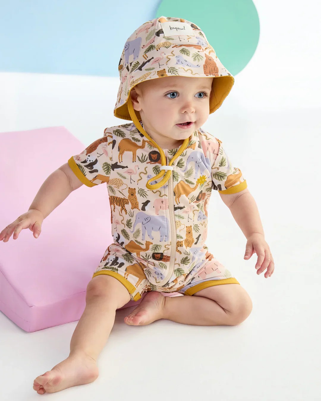 Kapow Kids Animal Kingdom Swim Hat UPF50+ - Image 2