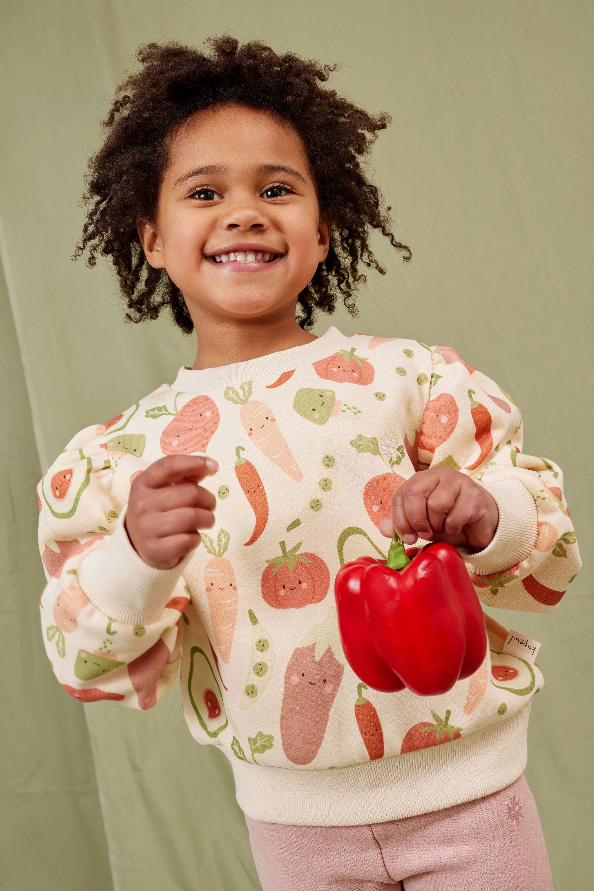 Kapow Kids Veggie Crew Yardage Puff Sweater - Image 2