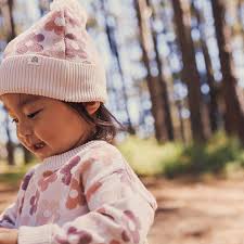 Kynd Baby Organic Jacquard Knit Beanie - Blooming - Image 2