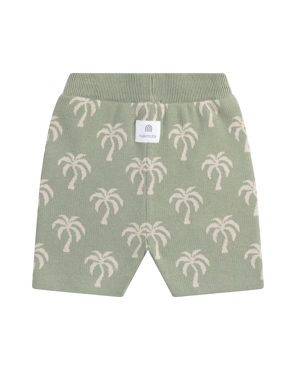 Kynd Baby Organic Jacquard Knit Bike Short - Sage - Image 2