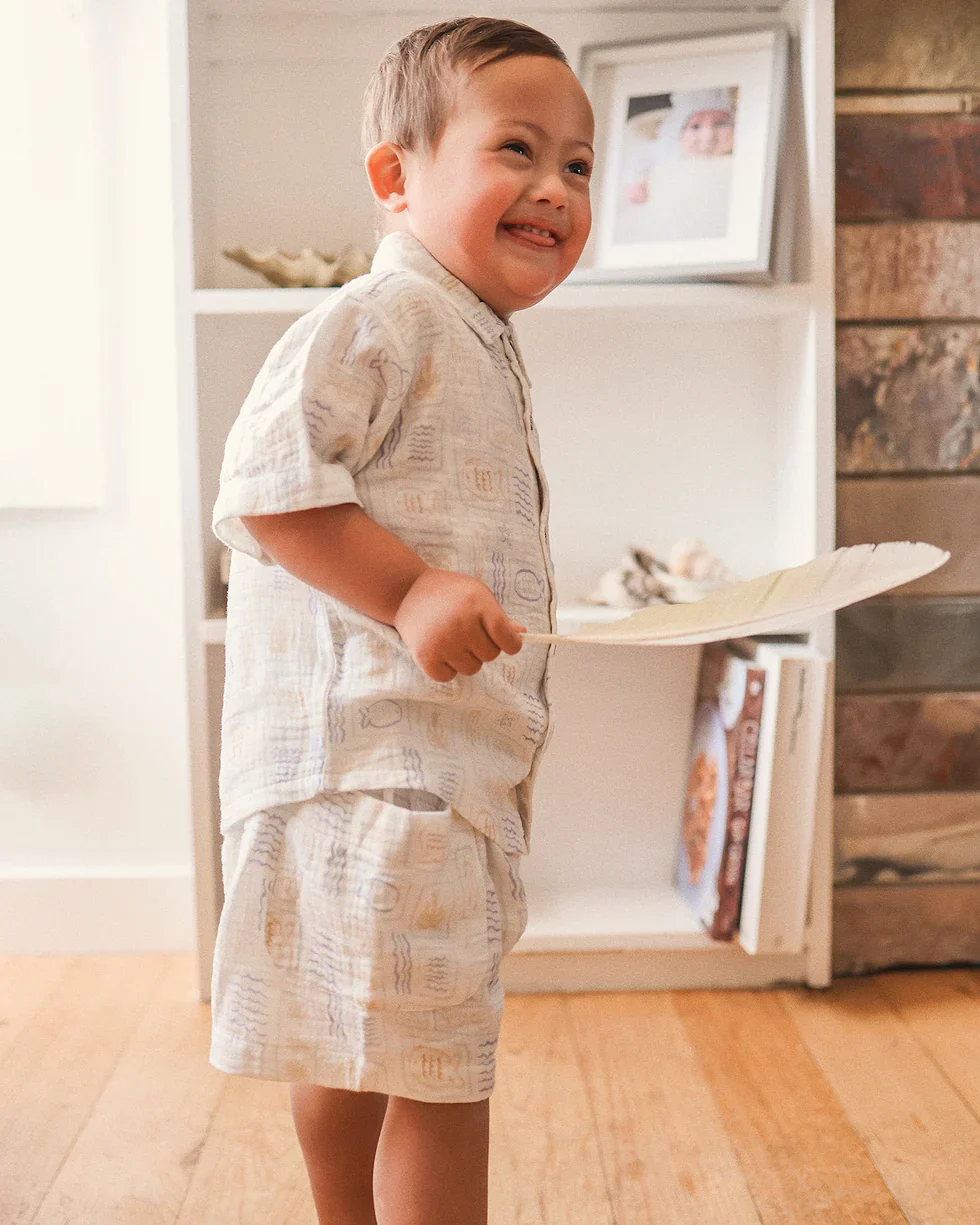 Kynd Baby Woven Print Short - Salty Shores - Image 4