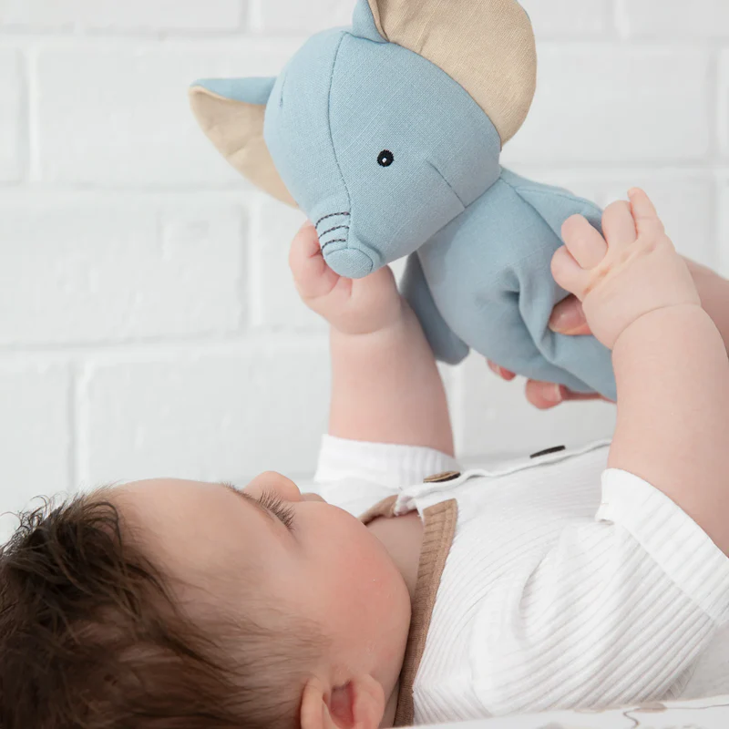 Living Textiles Small Linen Animal - Eddie the Elephant - Image 3