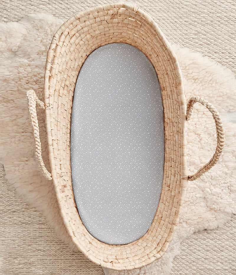 Love To Dream Fitted Bassinet/Basket Sheet Twin Pack - Grey - Image 6