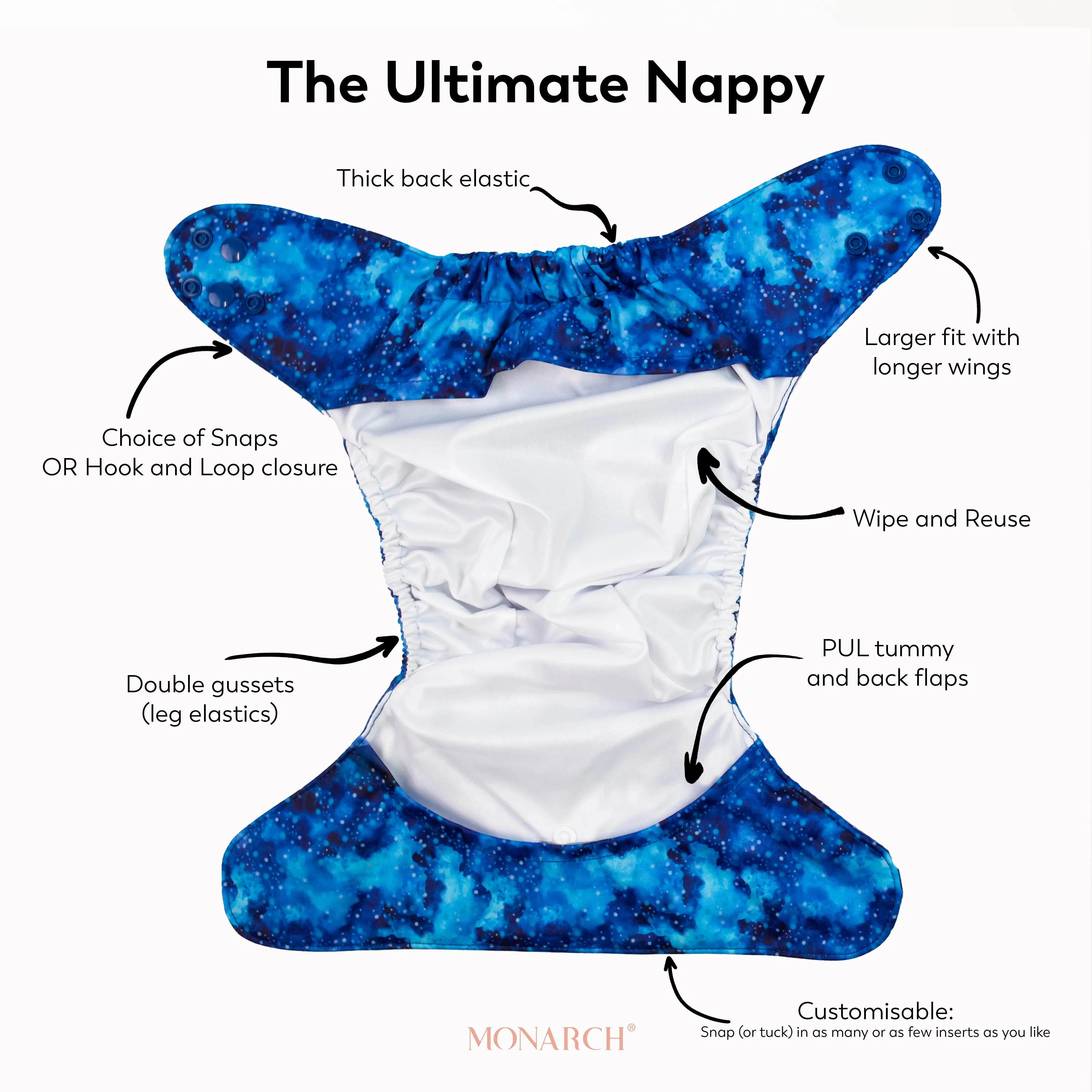 Monarch Ultimate Swim Nappy With Snaps - Four Seasons - Image 4