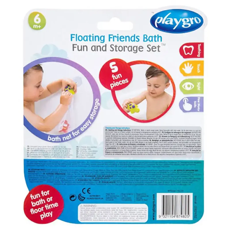 Playgro Floating Friends Bath Fun & Storage Set Fully Sealed - Image 4