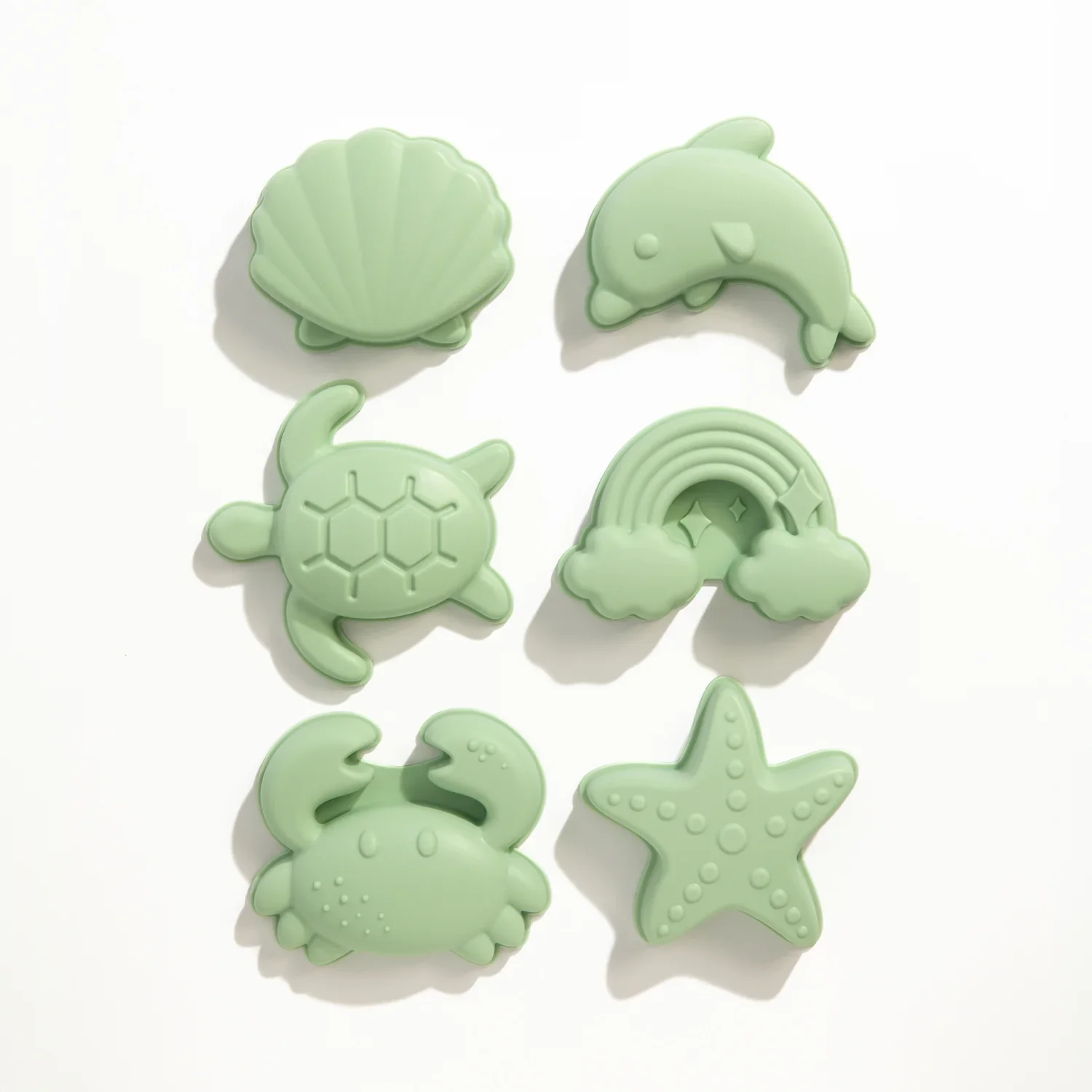 Playground 8 Piece Silicone Bucket Set - Light Sage - Image 2