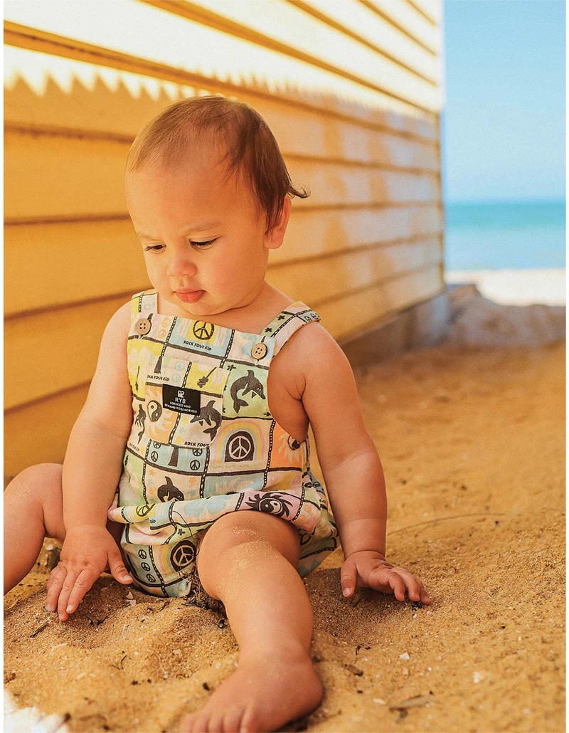 Rock Your Baby Chill Cove Woven Romper - Multi - Image 3