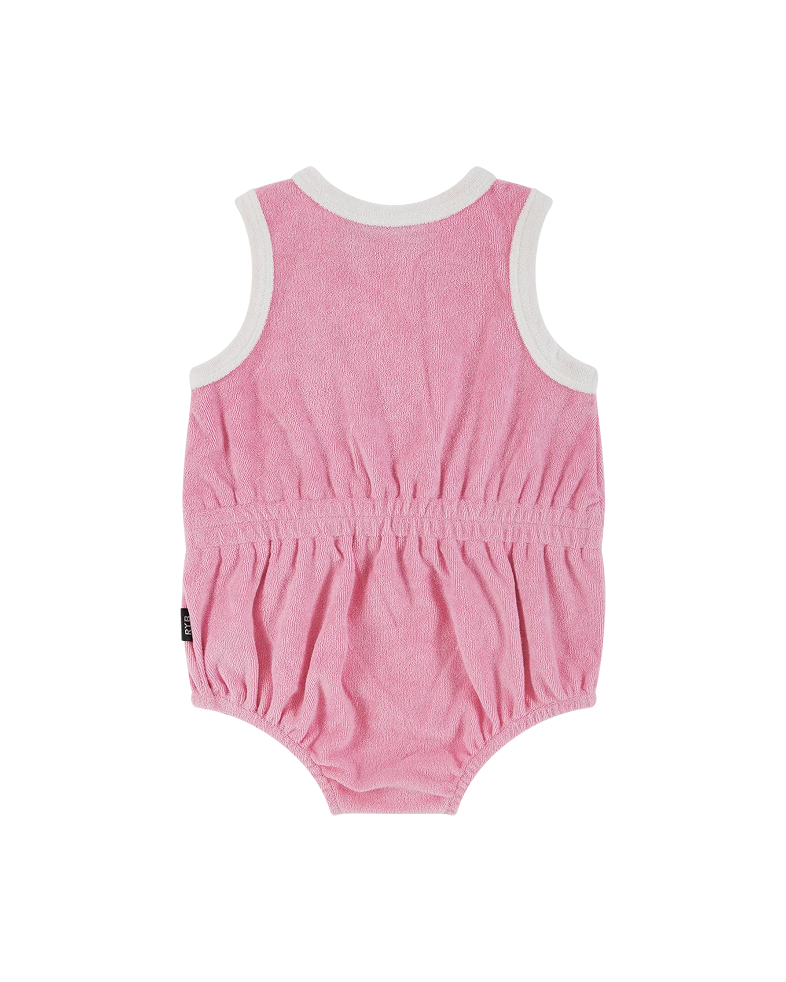 Rock Your Baby Pineapple Goldie Terry Baby Romper - Pink - Image 2