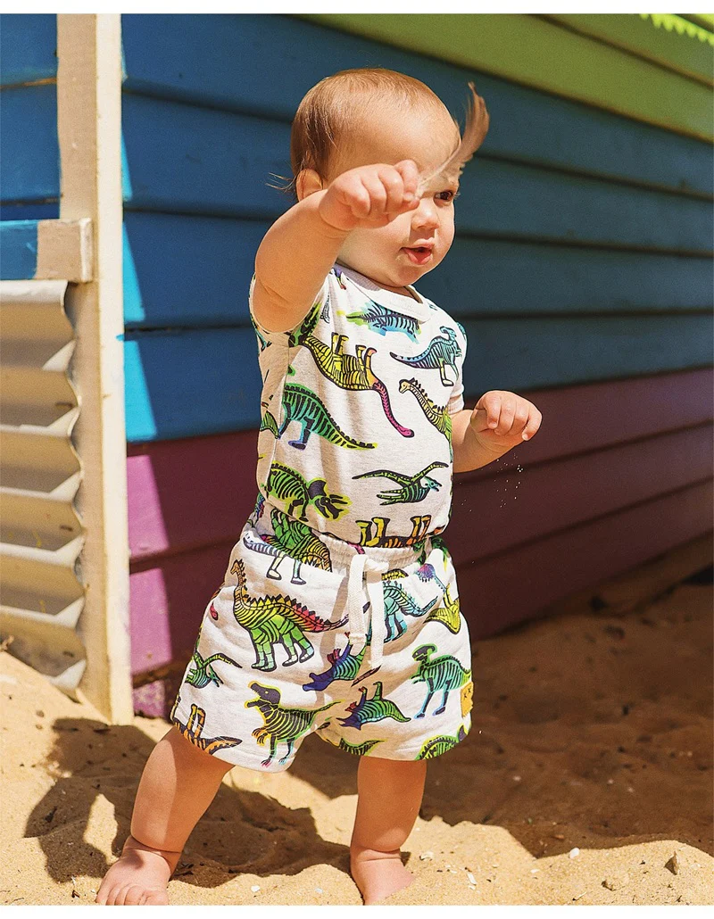 Rock Your Baby Print Bodysuit - Dino Party - Image 3