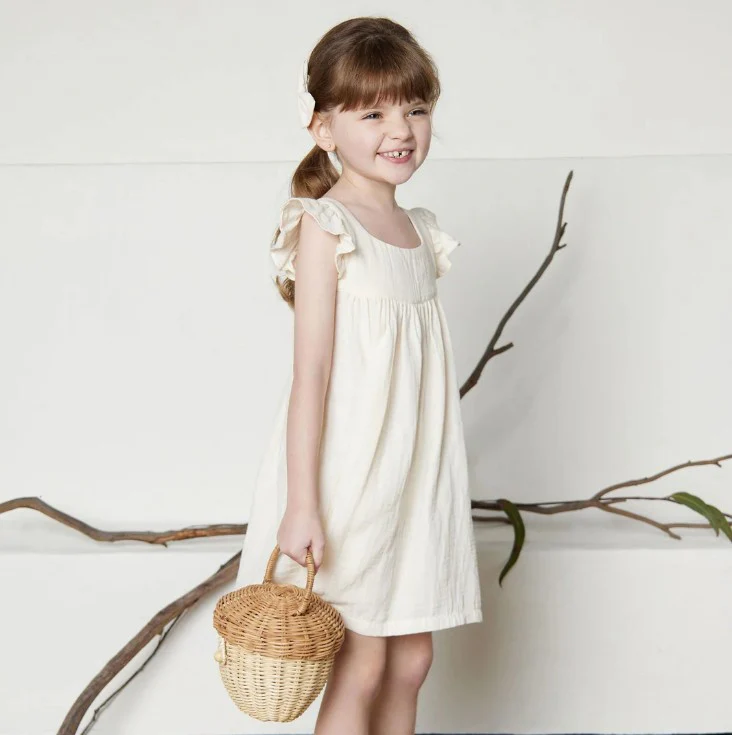 Tiny Twig Angel Dress - Natural Crinkle - Image 3