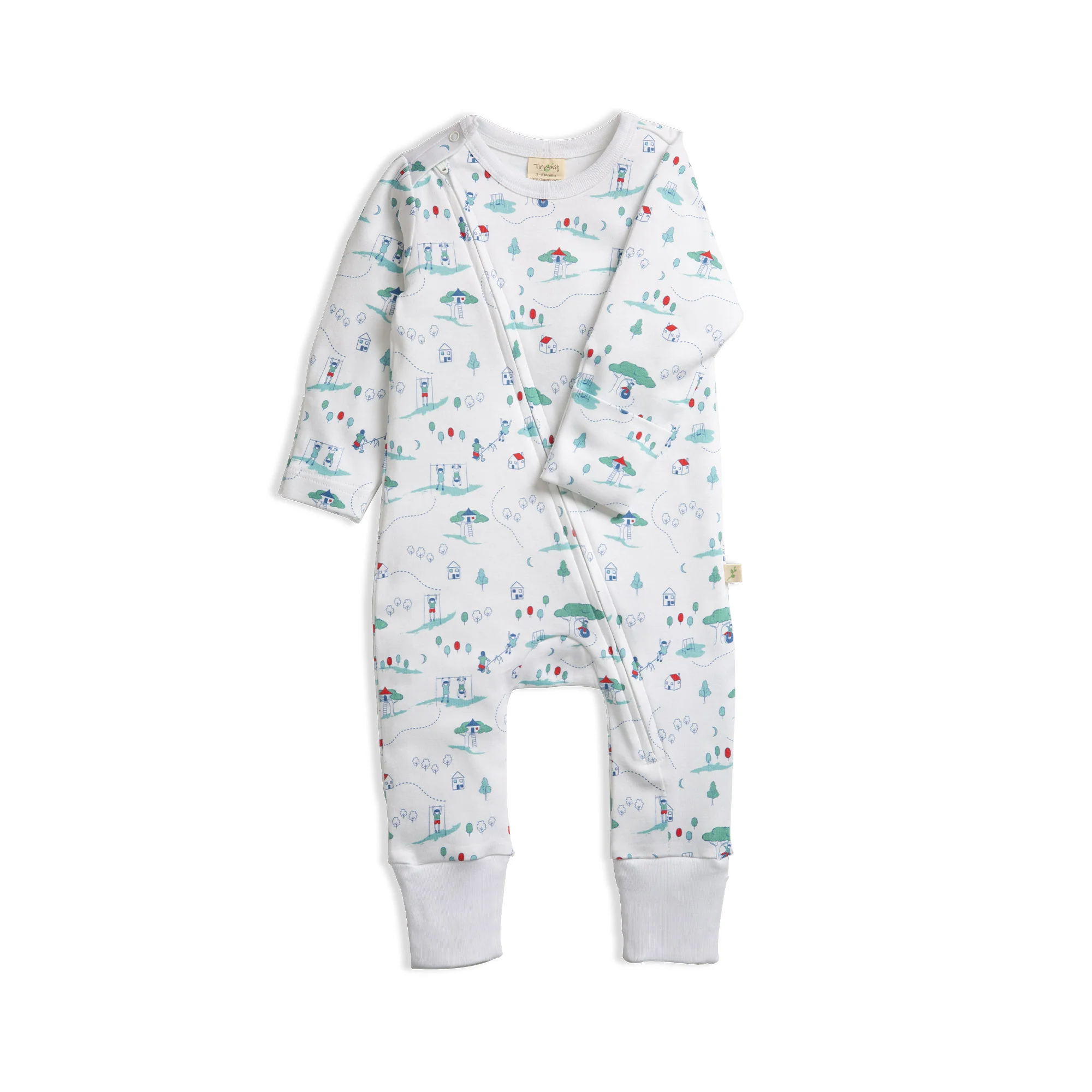 Tiny Twig Organic Long Sleeve Zipsuit - Playtime