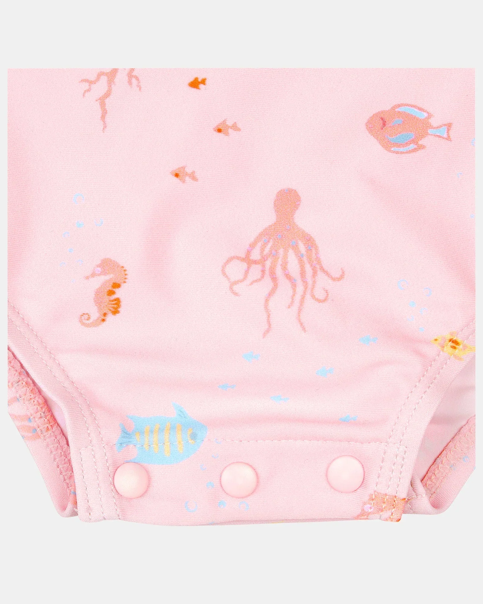 Toshi Swim Baby Onesie Long Sleeve Classic - Coral - Image 5