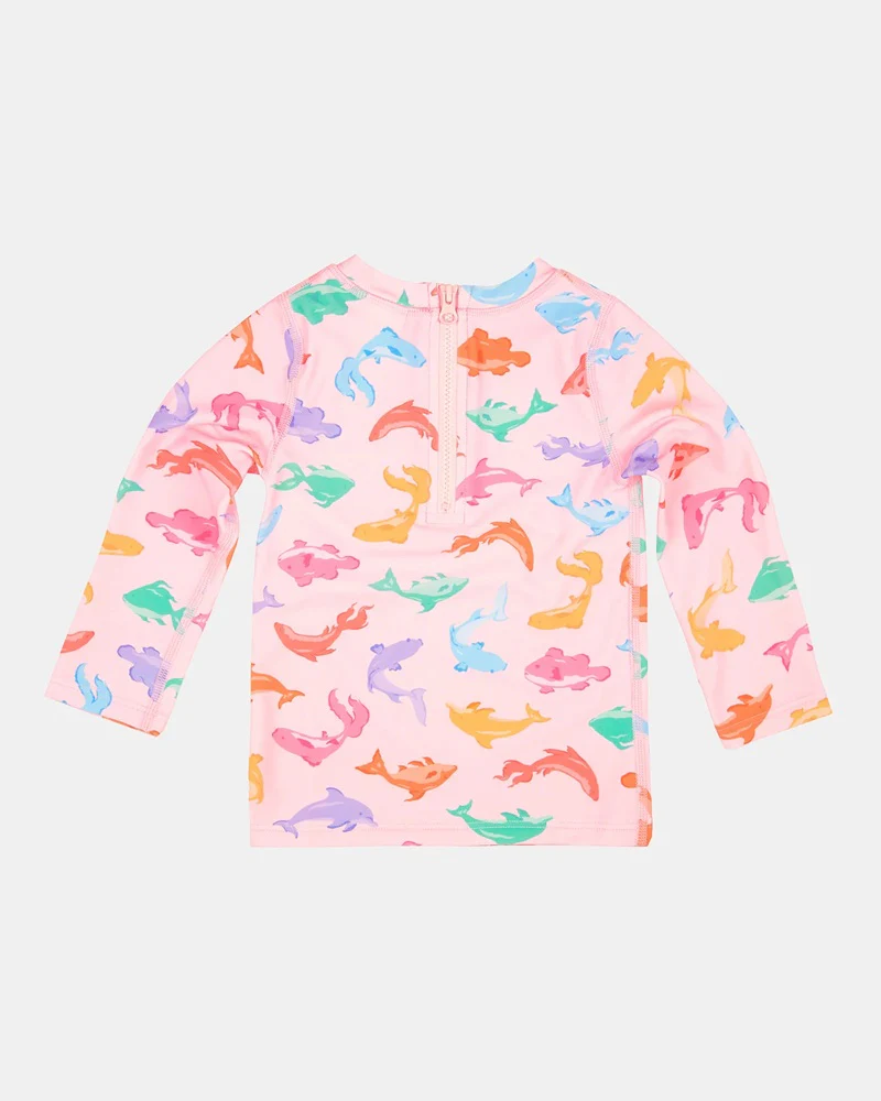 Toshi Swim Baby Rashie Long Sleeve Classic - Dishy Fishy - Image 2