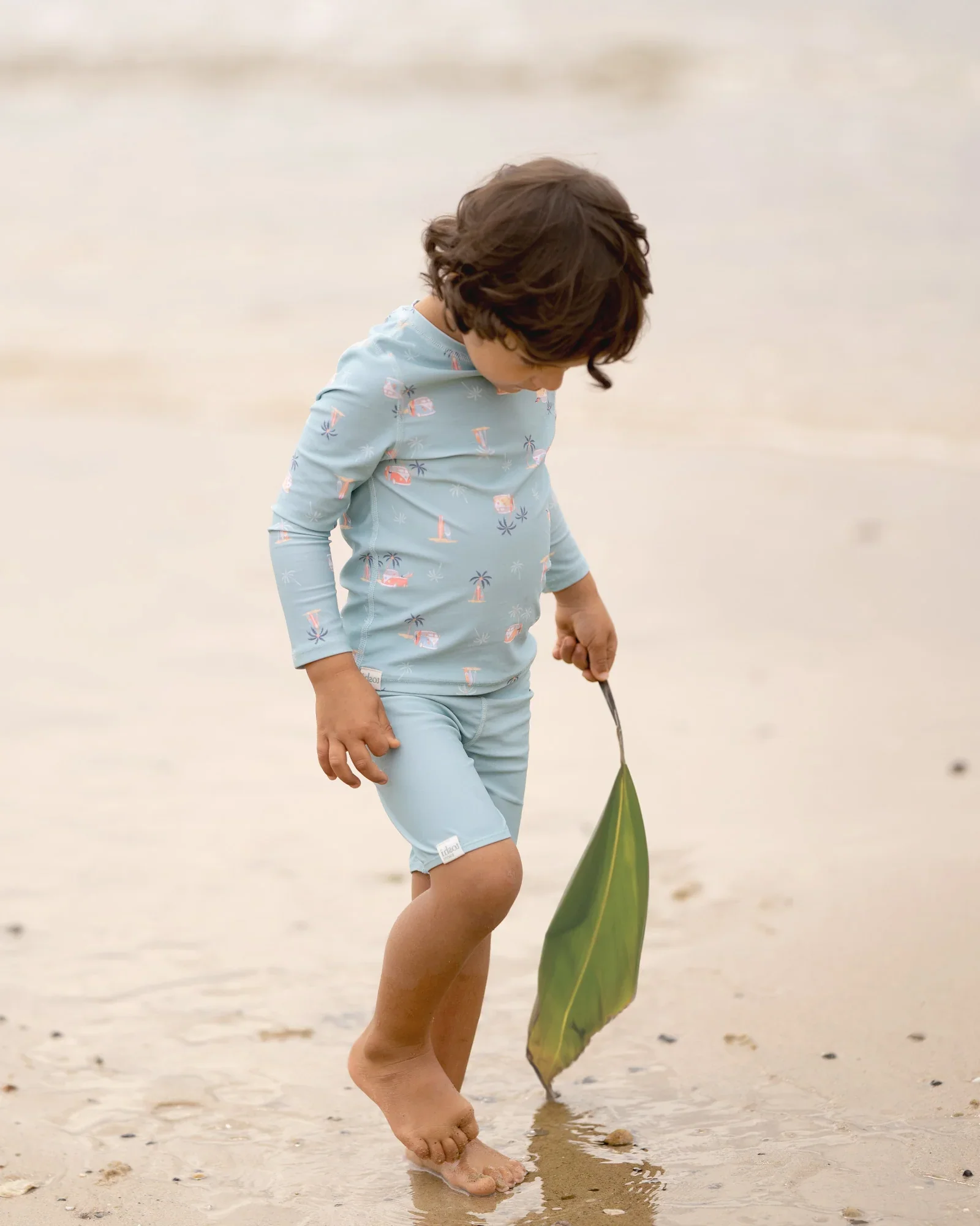 Toshi Swim Kids Rashie Long Sleeve Half Zip Classic - Uluwatu - Image 3